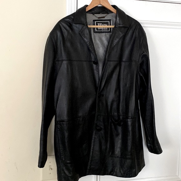 Black, smoothe leather jacket, Joseph Barry. - Picture 1 of 4